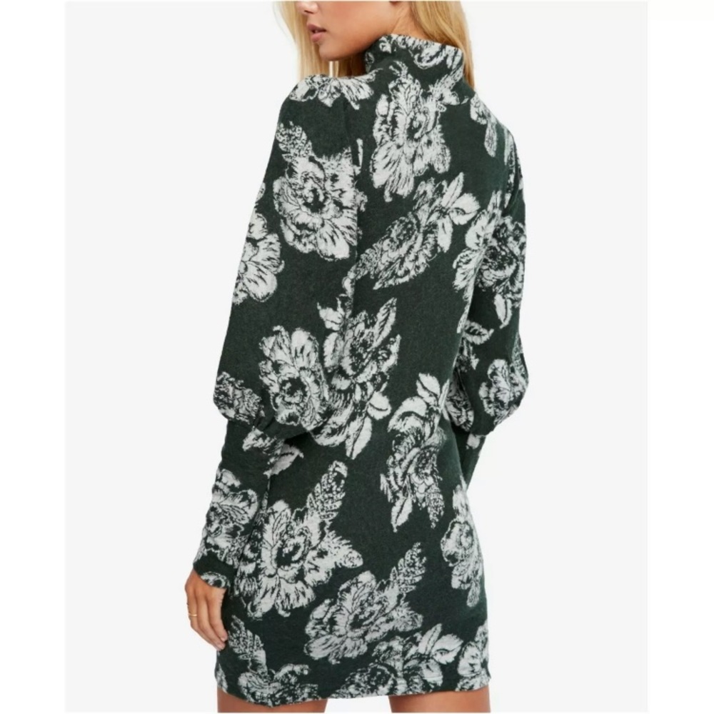 free people sweater dress Womens Green Flo… - Picture 2 of 12